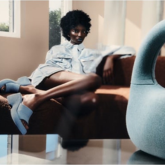 ZARA Denim Sandals - Picture 2 of 9